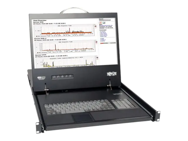 Tripp Eaton Tripp Lite Series 16-Port Rack Console Cat5 KVM Switch 1U RM 19" LCD Rackmount -