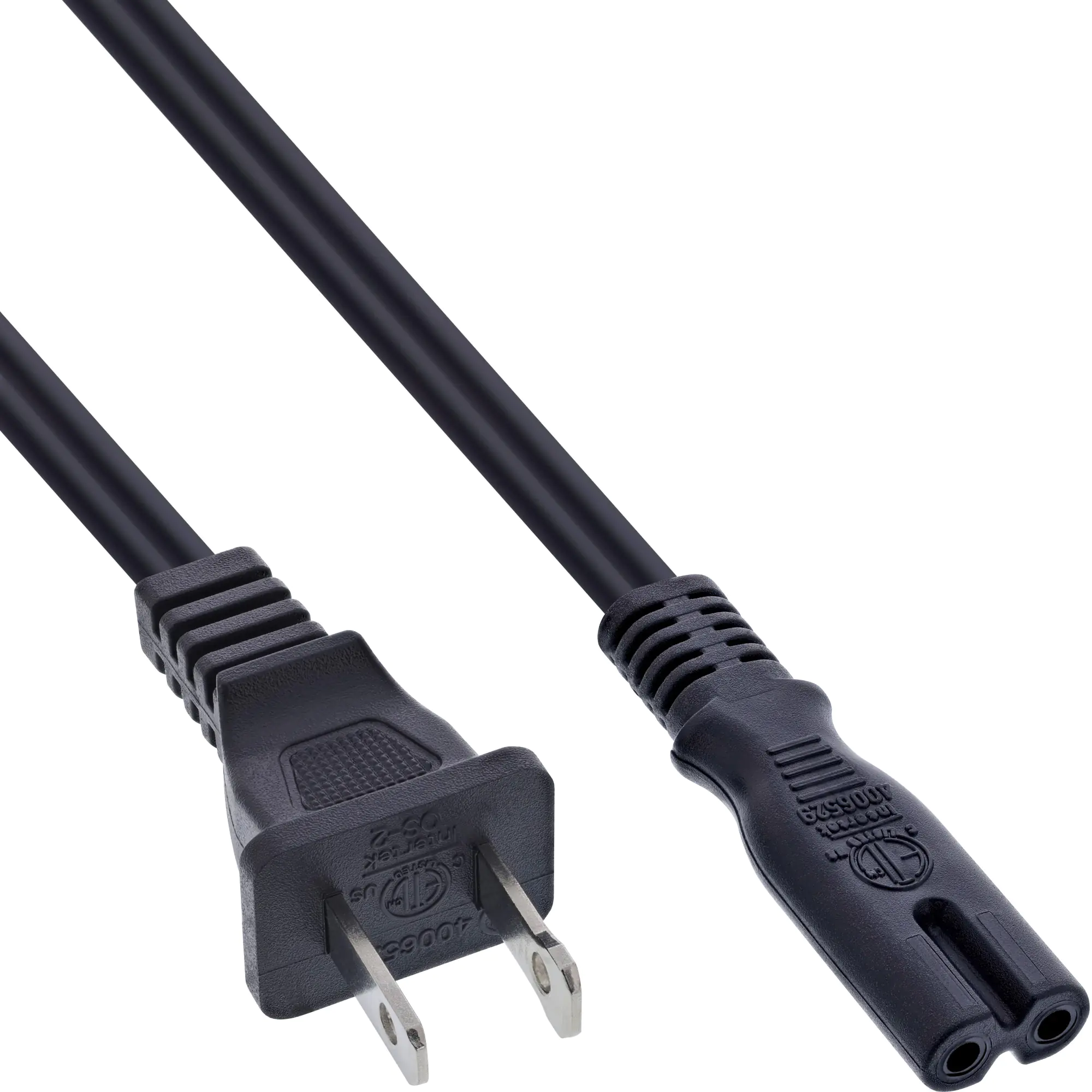 InLine 65er B-Pack Netzkabel - Netzstecker USA / Euro 8 C7 Stecker - 1,8m B-16654U