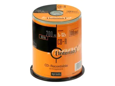 Intenso - 100 x CD-R - 700 MB (80 Min) 52x - Spindel