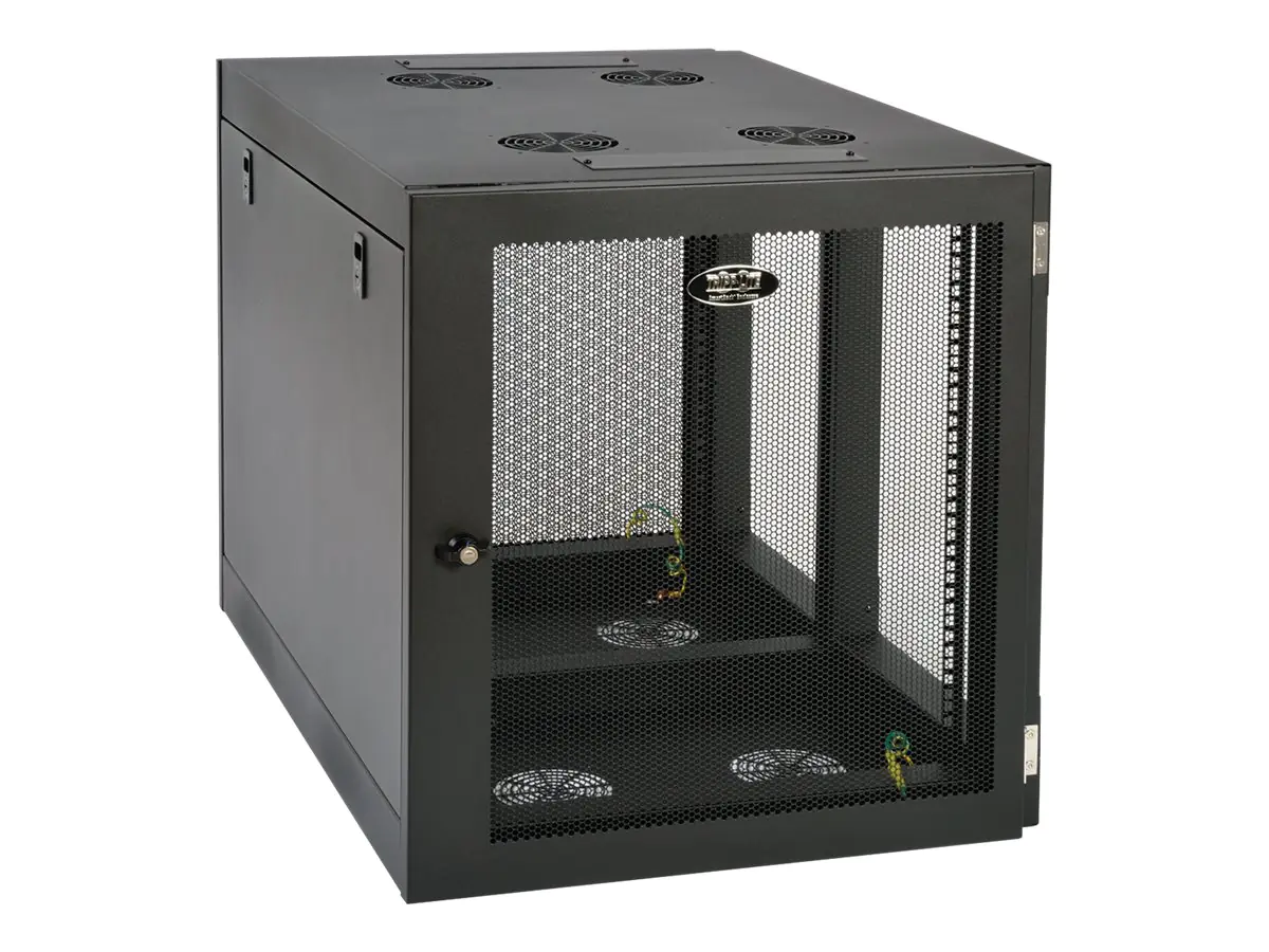 Tripp Eaton Tripp Lite Series 12U Wall Mount Rack Enclosure Server Cabinet Side Mount Wallmount - Schrank Netzwerkschrank - geeignet für Wandmontage - Schwarz - 12U - 48.3 cm (19") SRW12UHD