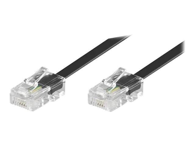 goobay - ISDN-Kabel - RJ-45 (M) bis RJ-45 (M) - 6 m - flach - Schwarz