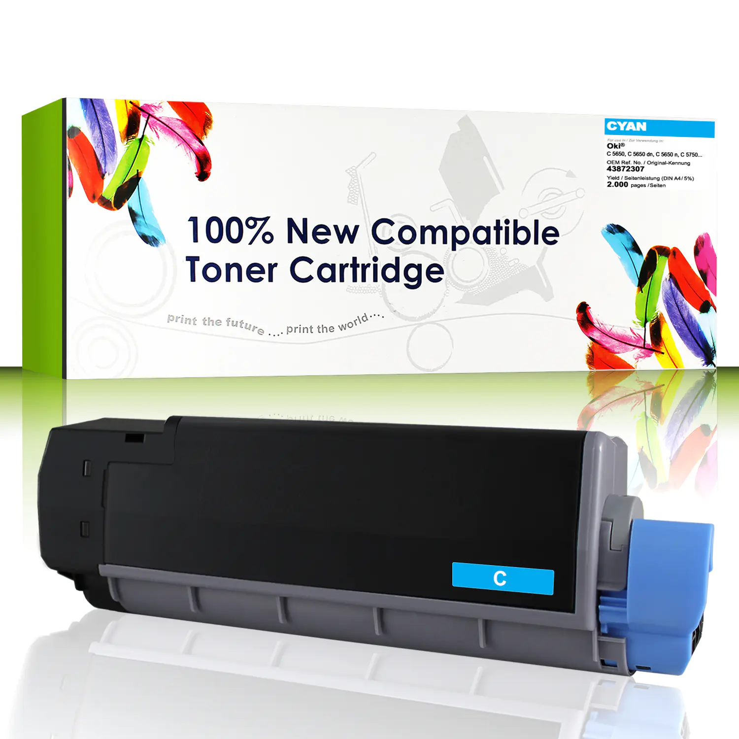 CartridgeWeb Toner kompatibel zu Oki 43872307 cyan 2.000 Seiten