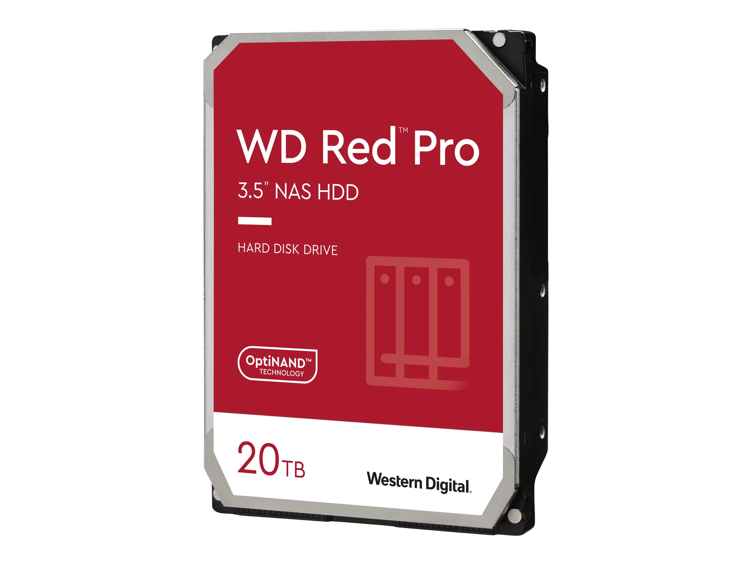 WD Red Pro WD201KFGX - Festplatte - 20 TB - intern - 3.5" (8.9 cm) - SATA 6Gb/s - 7200 rpm - Puffer: 512 MB