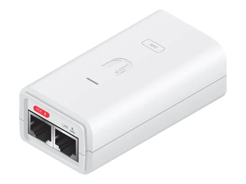 Ubiquiti Networks POE-24-12W-WH - Power Injector - Wechselstrom 100-240 V - 12 Watt - weiß