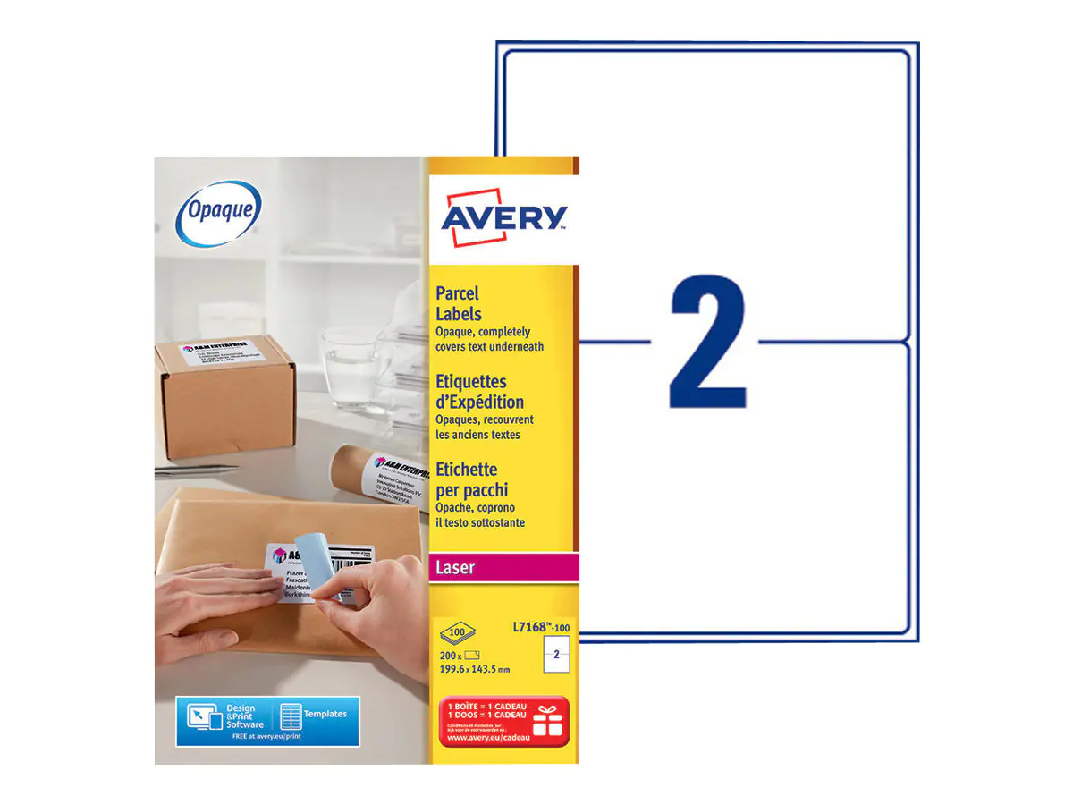 Avery Zweckform Avery - Weiß - 199.6 x 143.5 mm 200 Etikett(en) L7168-100