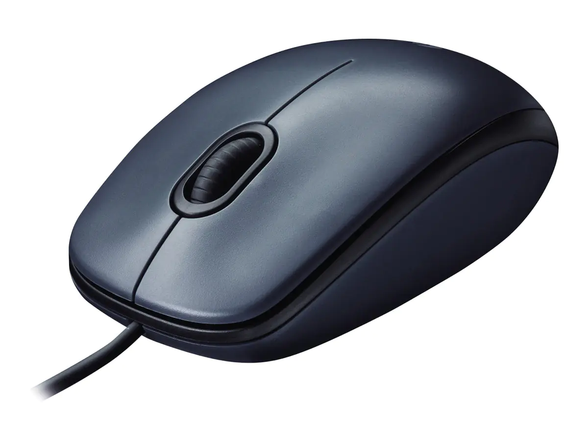 Logitech M100 - Maus - rechts- und linkshändig - optisch - 3 Tasten - kabelgebunden - USB - Schwarz