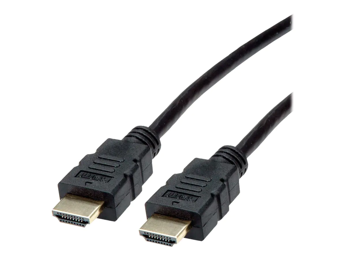 Roline - Highspeed - HDMI-Kabel mit Ethernet - HDMI männlich zu HDMI männlich - 10 m - Schwarz - 4K Unterstützung