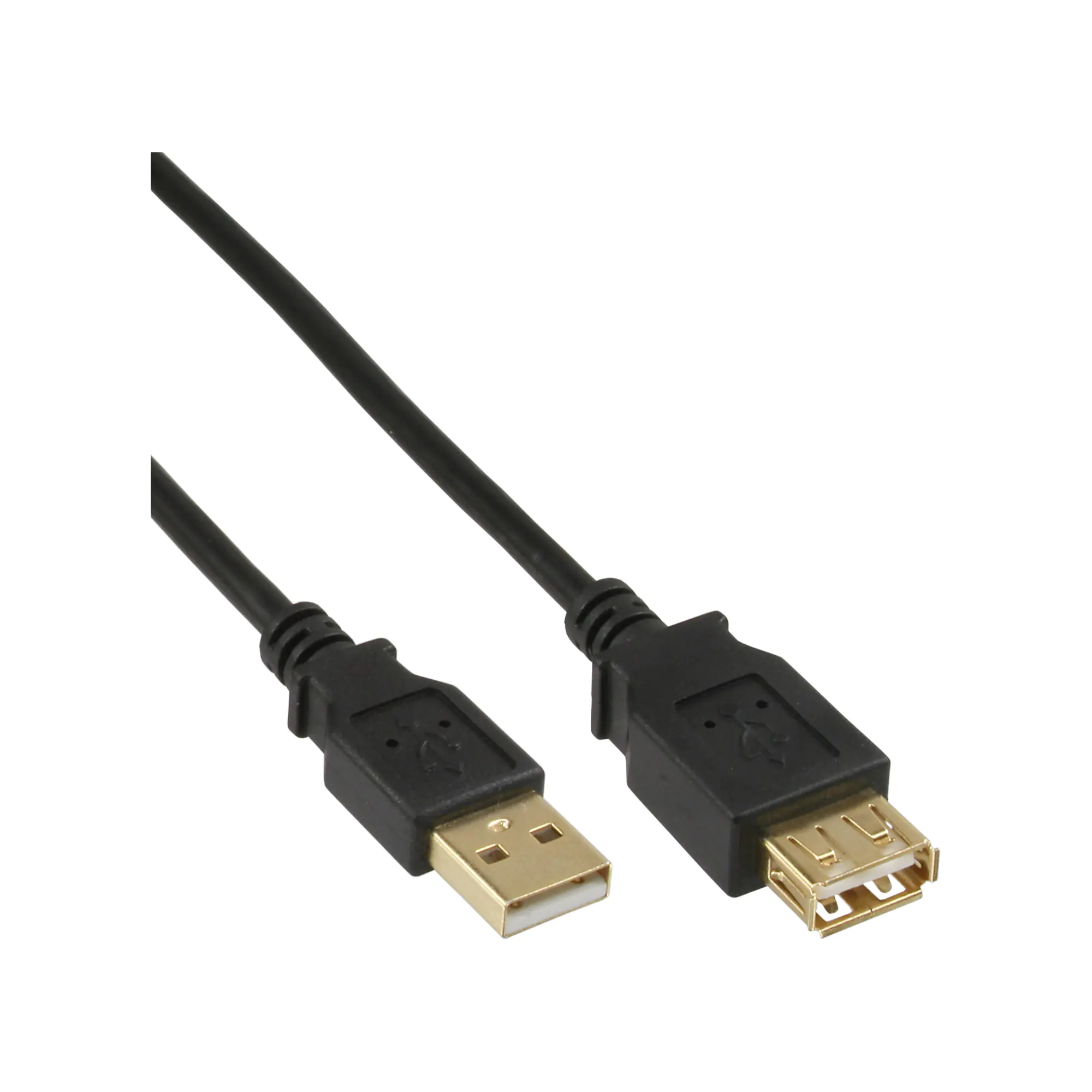 InLine - USB-Verlängerungskabel - USB (W) bis USB (M) - USB 2.0 - 5 m - Schwarz