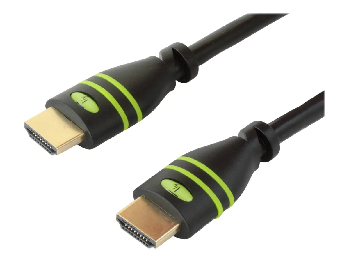 TECHly - HDMI-Kabel mit Ethernet - HDMI männlich zu HDMI männlich - 5 m - doppelt abgeschirmtes Twisted-Pair-Kabel - Schwarz - 4K Unterstützung, 1080p-Unterstützung, Dolby DTS-HD Master Audio-Unterstützung