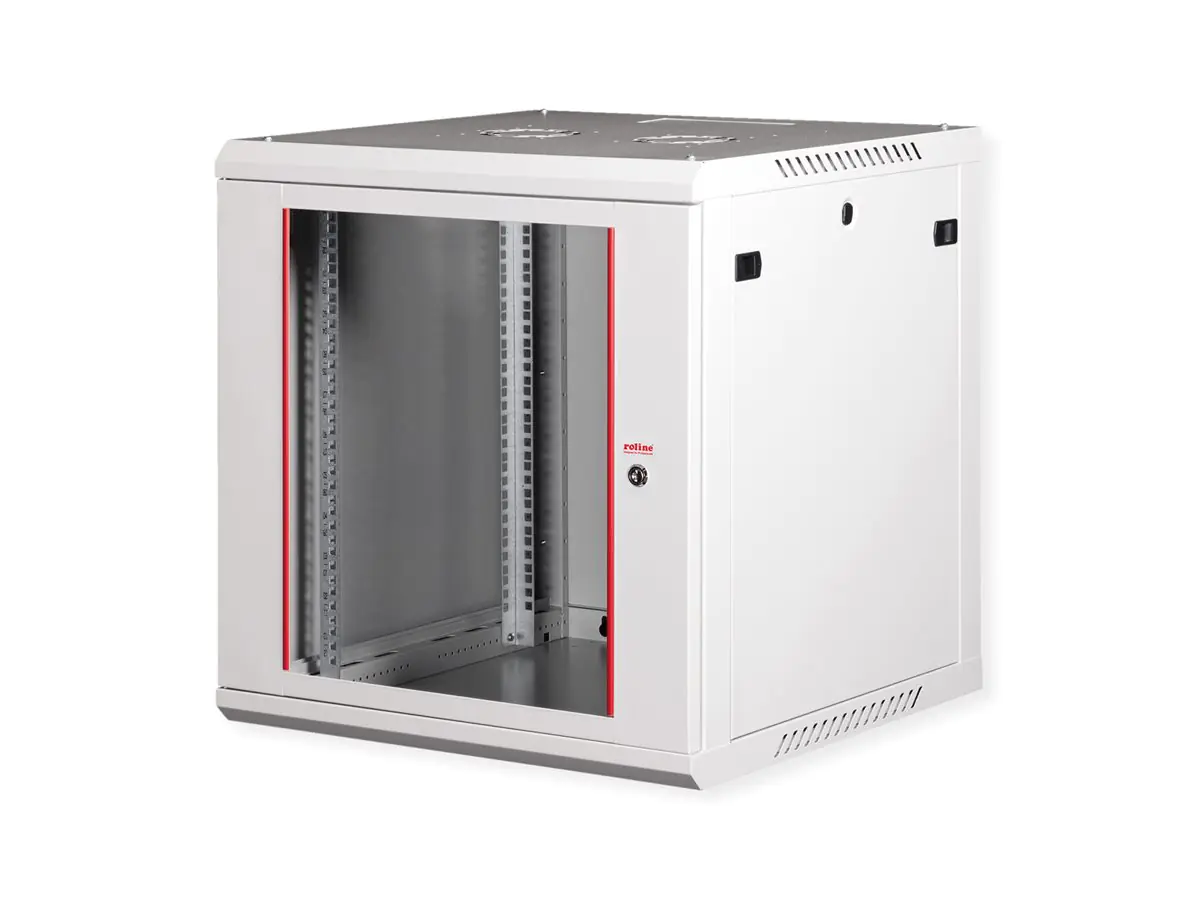ROLINE Basic Plus - Gehäuse Netzwerkschrank - 600x600 BxT - geeignet für Wandmontage - RAL 7035, Hellgrau - 12U - 48.3 cm (19") 26.21.0131
