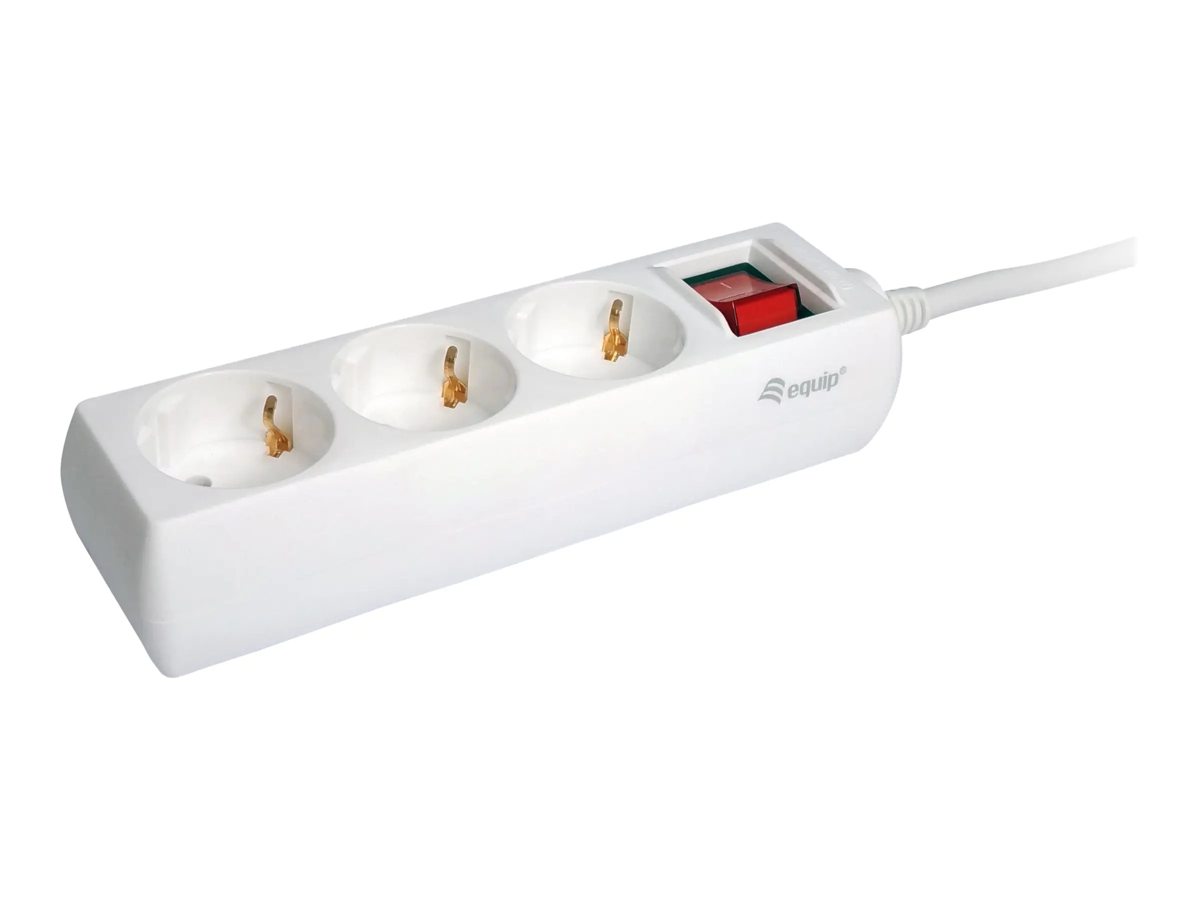 equip Life - Version 1 - Steckdosenleiste - Wechselstrom 250 V - 3500 Watt - Eingabe, Eingang Typ F - Ausgangsanschlüsse: 3 (3 x Strom Typ F) - 1.5 m Schnur