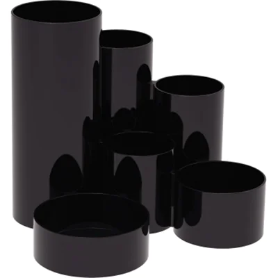 MAUL Stifteköcher MAULdeskbox 4115590 rund 6Fächer Kunststoff sw