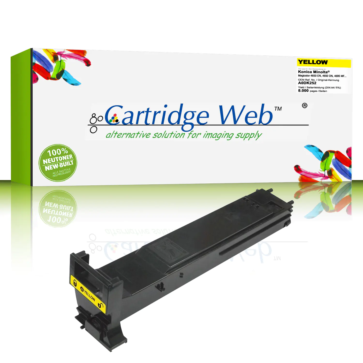 CartridgeWeb Toner kompatibel zu Konica Minolta A0DK252 gelb 8.000 Seiten 1 Stück