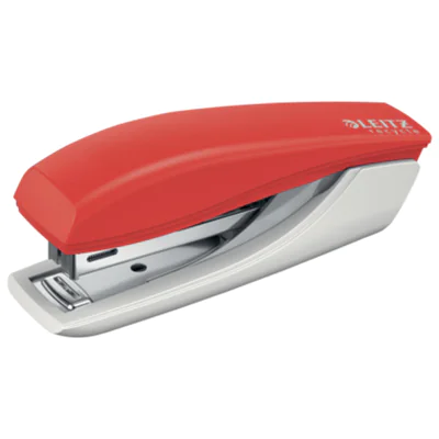 Leitz Heftgerät NeXXt Recycle Mini No. 10 fest/lösbar/nageln 10 Bl. (80 g/m²) Metall/Kunststoff (Kunststoff, 81 % recycelt) rot
