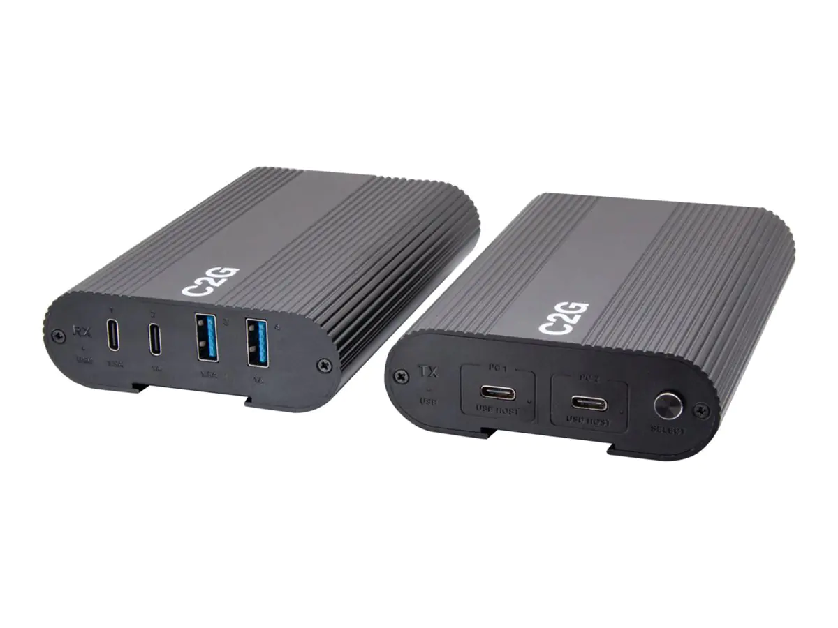 C2G Superbooster 2X4 USB Over Cat6a Extender Switch - USB 3.2 GEN1 (5Gbps)