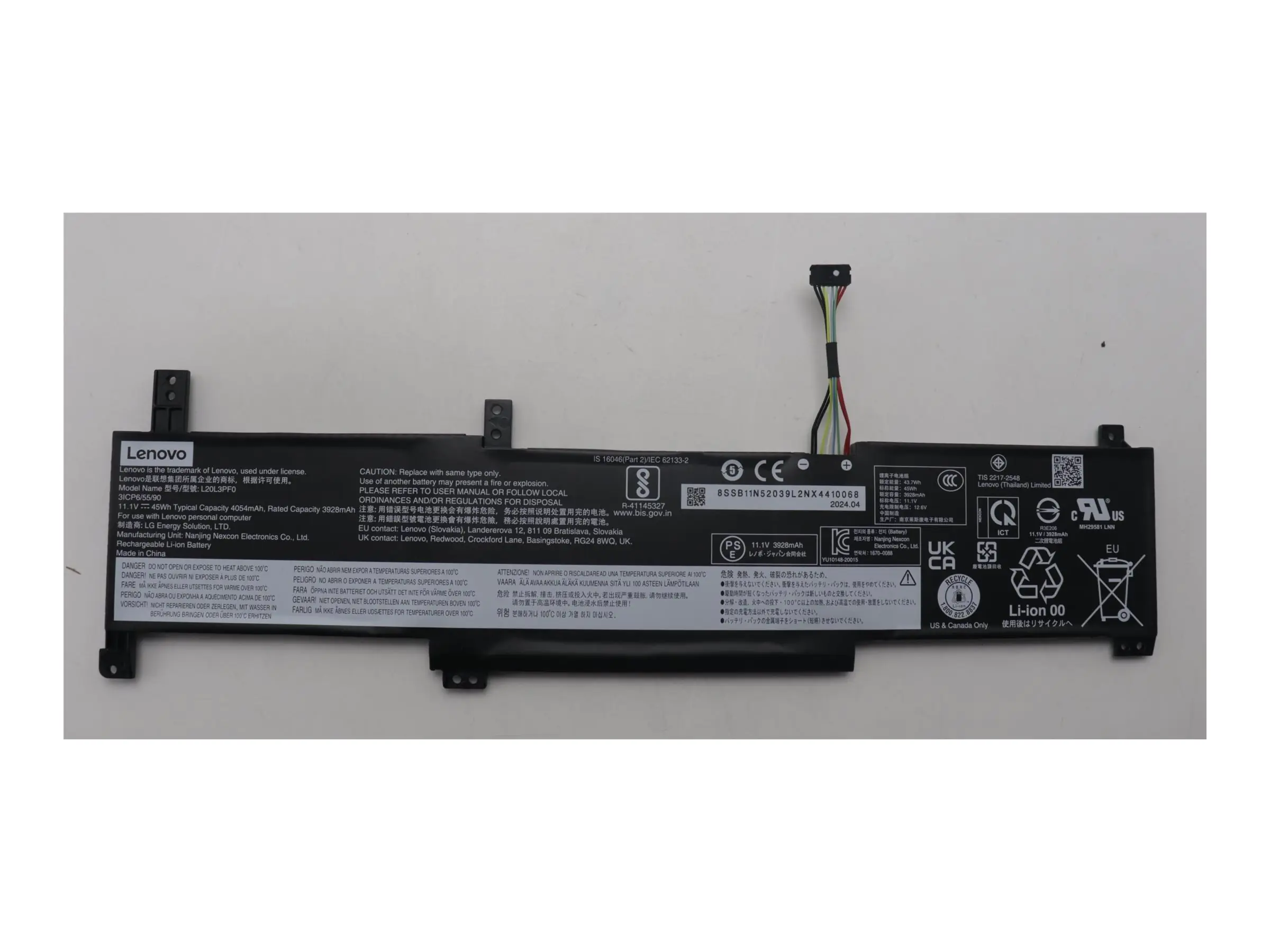 Lenovo Laptop-Batterie - Lithium-Ionen - 3 Zellen