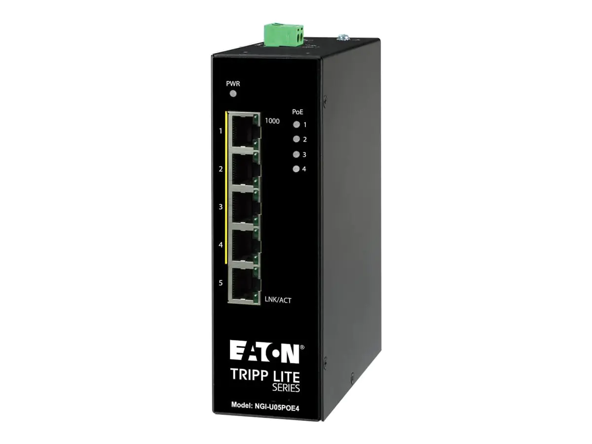 Eaton Tripp Lite series Unmanaged Industrial Gigabit Ethernet Switch 5-Port - 10/100/1000 Mbps