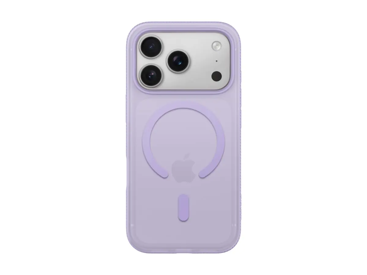 Belkin SheerForce Grip Series - Hintere Abdeckung für Mobiltelefon - MagSafe-Kompatibilität - aus recycelten Materialien hergestellt - Lavendel - für Apple iPhone 17 Pro