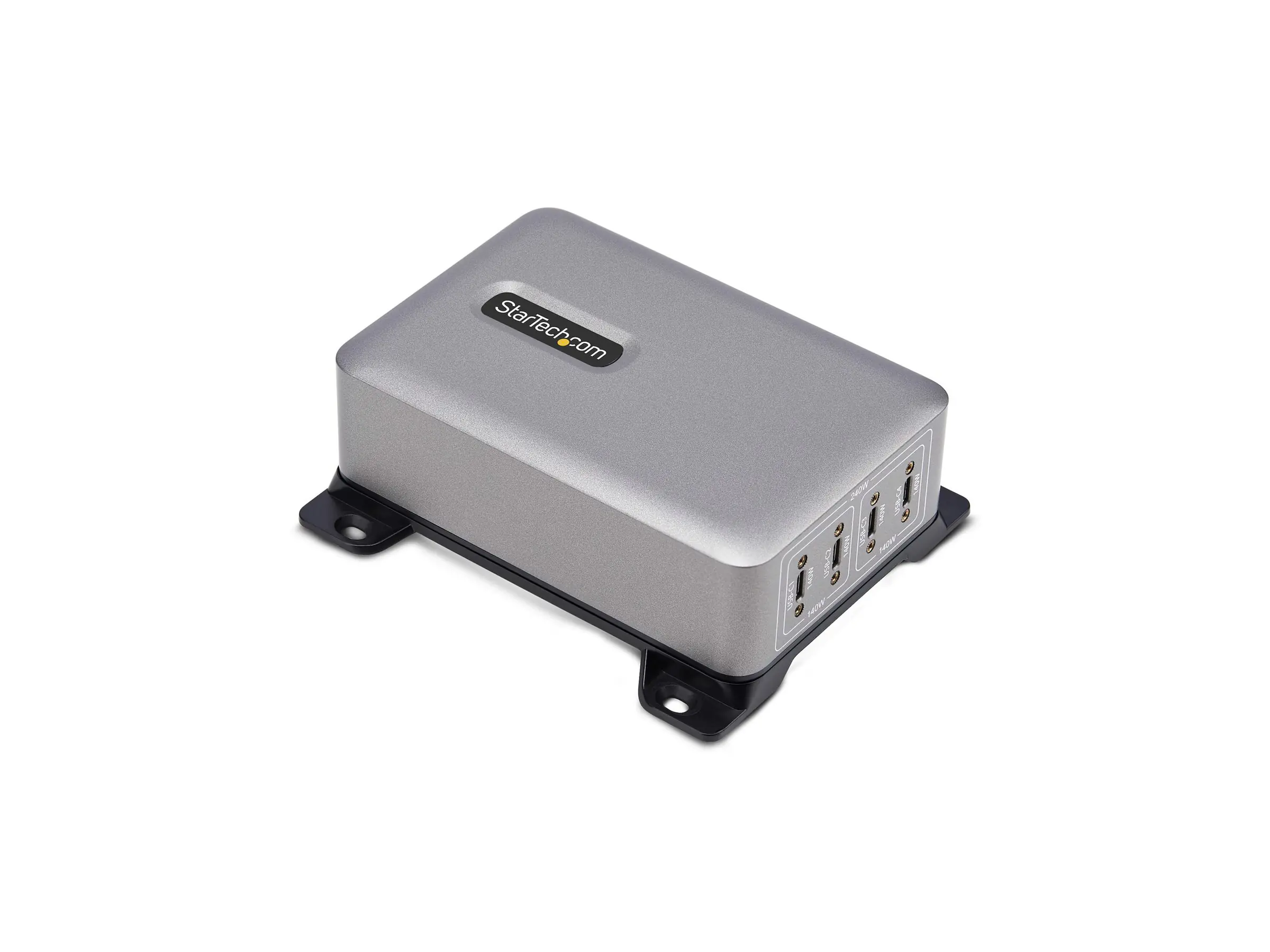 StarTech.com 4-Port USB-C Charger, 240W Total, Single Port 140W EPR - Netzteil - mit Oberflächenm