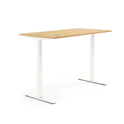 Schreibtisch FLEX MODUL Maße: 2.000 x 605-1.255 x 800 mm (B x H x T) Spanplatte, melaminharzbeschichtet buche