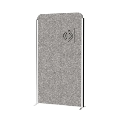 MAUL Stellwand MAULcocoon 100 x 180 cm (B x H) Zweibeinstativ 100 % PES-Fasern, 20 % recycelt dunkelgrau