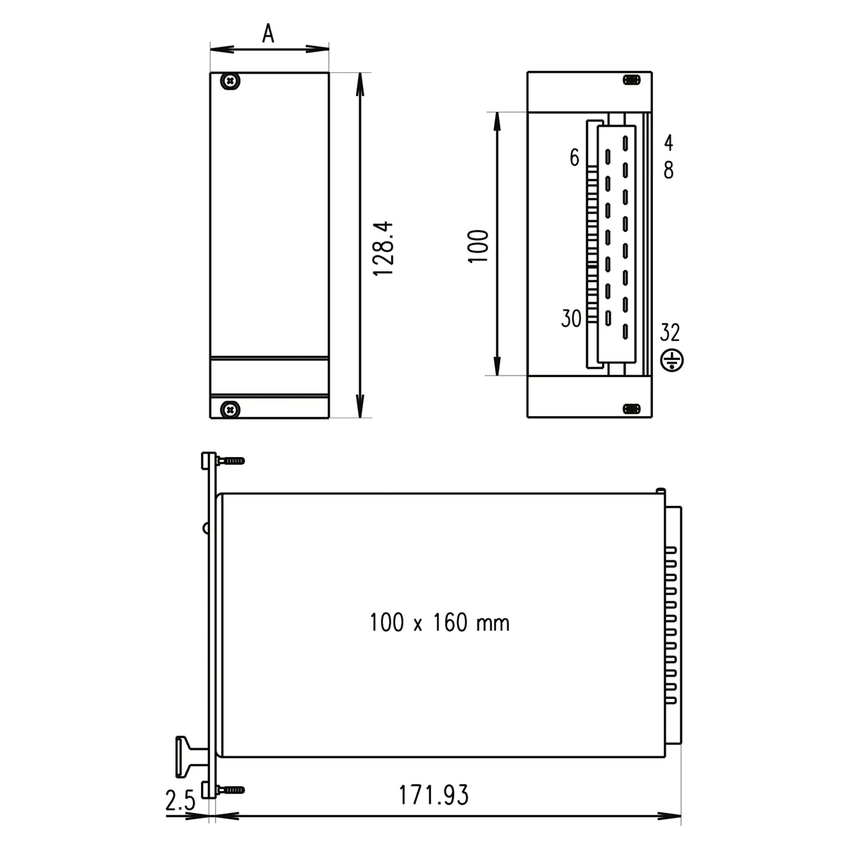 SCHROFF FRONTPL.HF PSU PSK 6TE 21005475