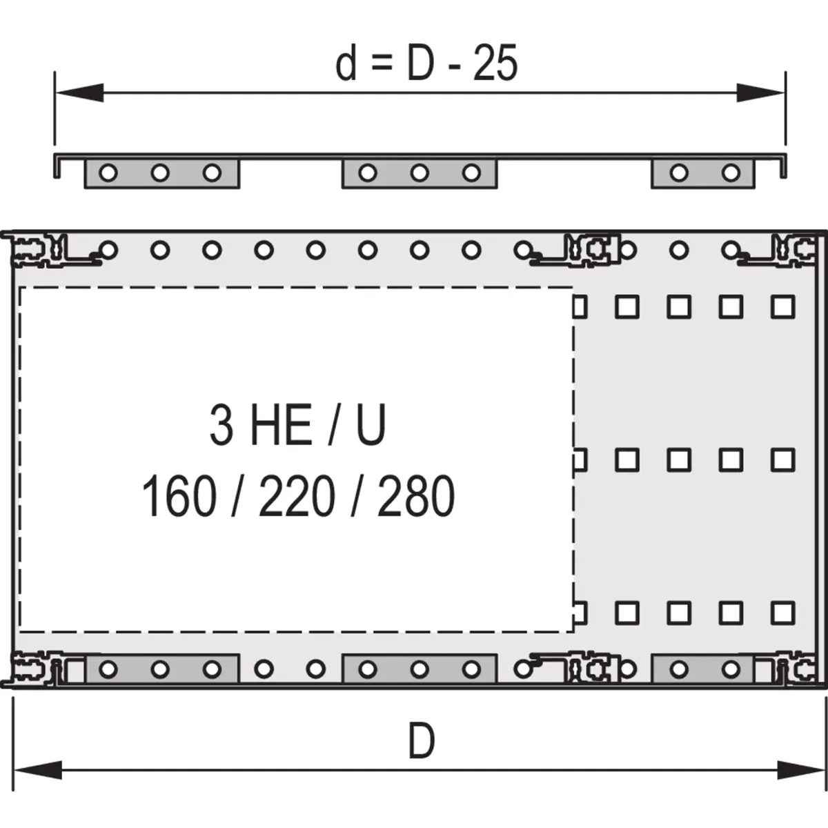 SCHROFF COVER PLATE 160/220 84HP415D 2PC