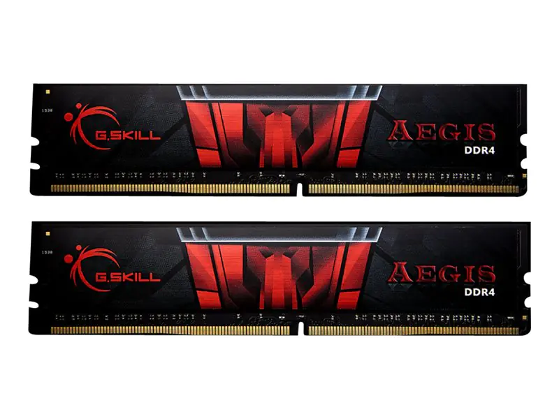 G.Skill AEGIS - DDR4 - kit - 16 GB: 2 x 8 GB - DIMM 288-PIN - 2400 MHz / PC4-19200 - CL17 - 1.2 V - ungepuffert - non-ECC