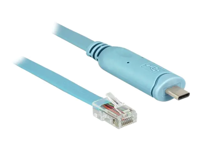 Delock - Kabel seriell - 24 pin USB-C (M) zu RJ-45 (M) - 3 m - EIA-232 - Blau