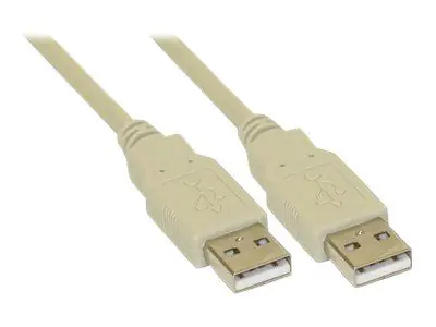 InLine - USB-Kabel - USB (M) zu USB (M) - 5 m - beige