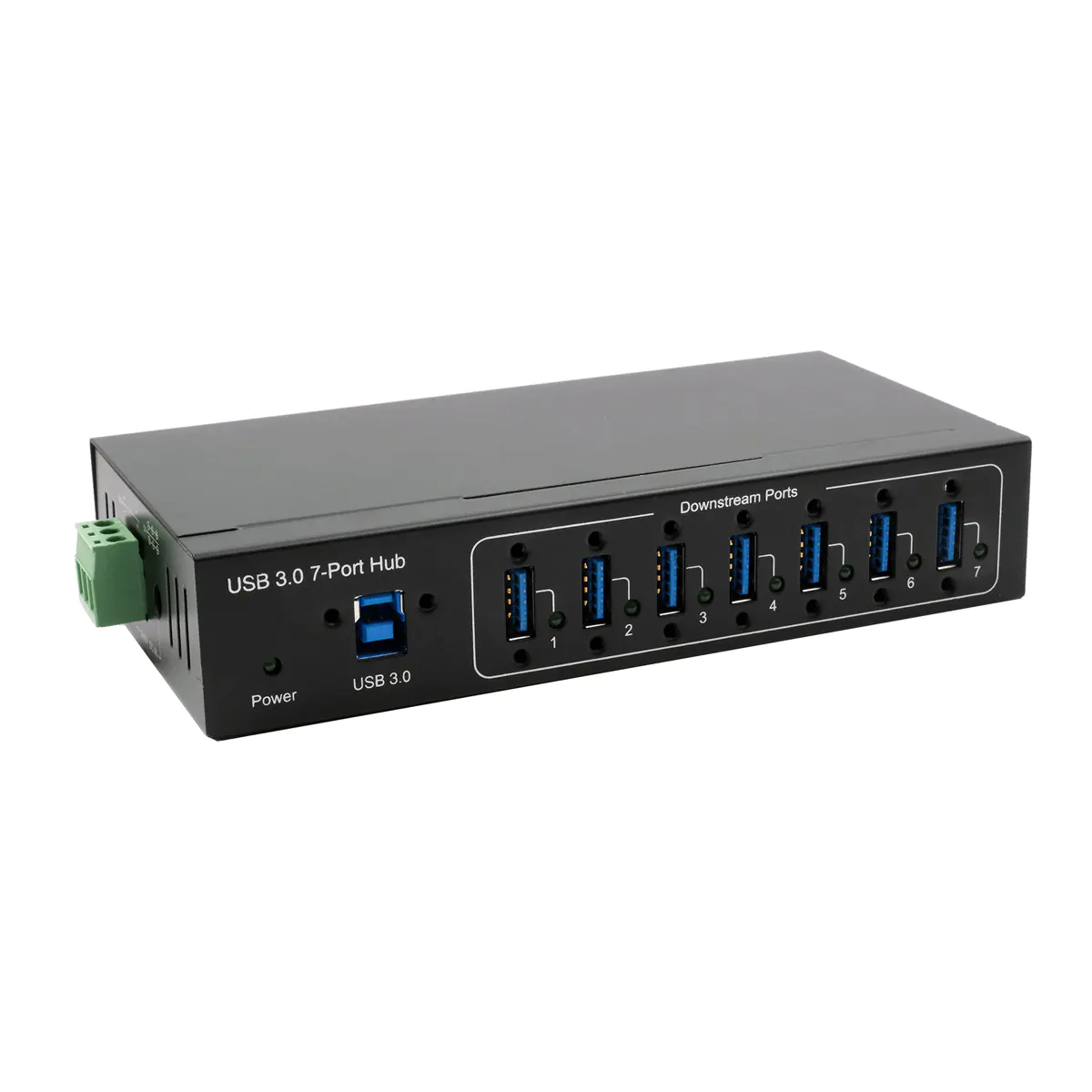 Exsys USB 3.2 HUB 7-Port Gen1 inkl.USB-Kab inkl.USB-Kabel DIN-Rail-Kit