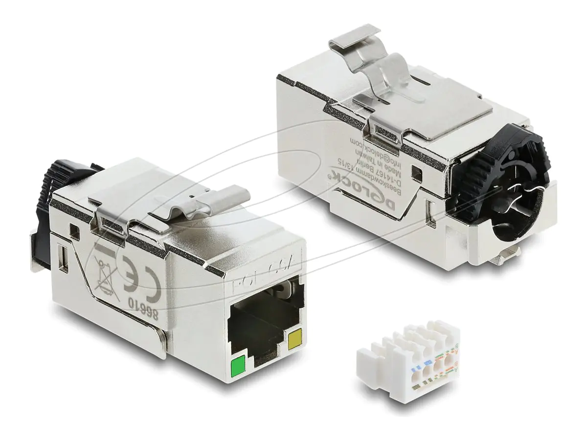 Delock Keystone Jack - with PoE LED - CAT 6a