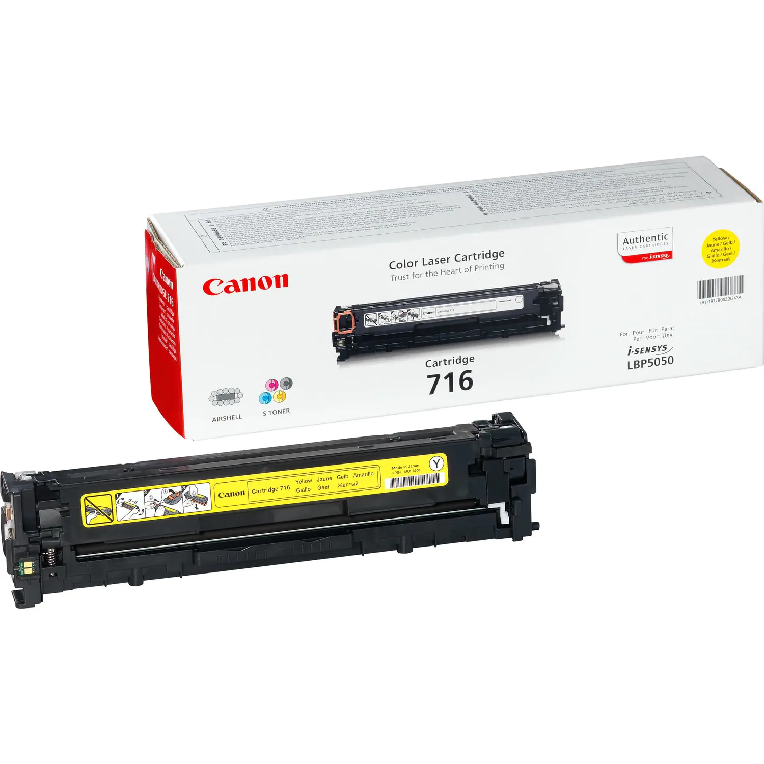 Canon 716 Yellow - Gelb - Original - Tonerpatrone - für i-SENSYS LBP5050, LBP5050N, MF8030CN, MF8040Cn, MF8050CN, MF8080Cw