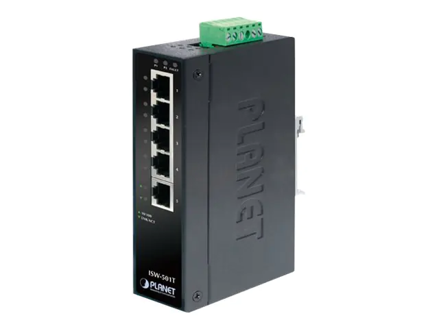 PLANET ISW-501T - Switch - 5 x 10/100 - an DIN-Schiene montierbar, wandmontierbar