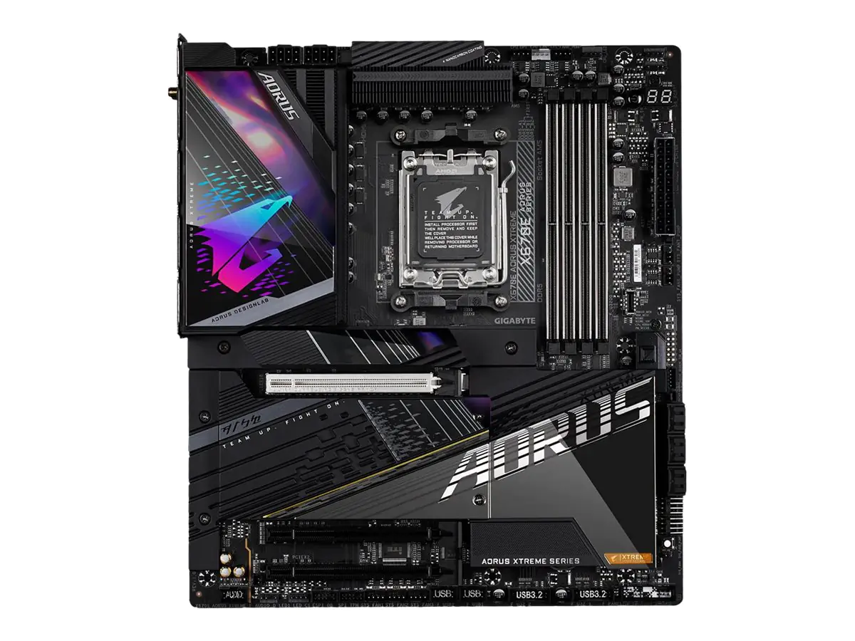 AORUS X670E XTREME - 1.0 - Motherboard - E-ATX - Socket AM5 - AMD X670E Chipsatz - USB-C 3.2 Gen2, USB-C Gen 2x2, USB 3.2 Gen 1, USB 3.2 Gen 2 - 10 Gigabit LAN, Wi-Fi 6E, Bluetooth - Onboard-Grafik (CPU erforderlich) - HD Audio (6-Kanal)