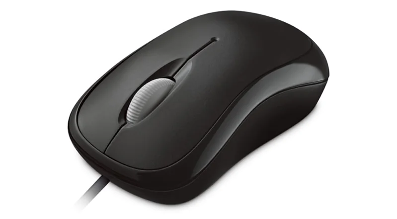 Microsoft Basic Optical Mouse for Business - Maus - rechts- und linkshändig - optisch - 3 Tasten - kabelgebunden - PS/2, USB - Schwarz