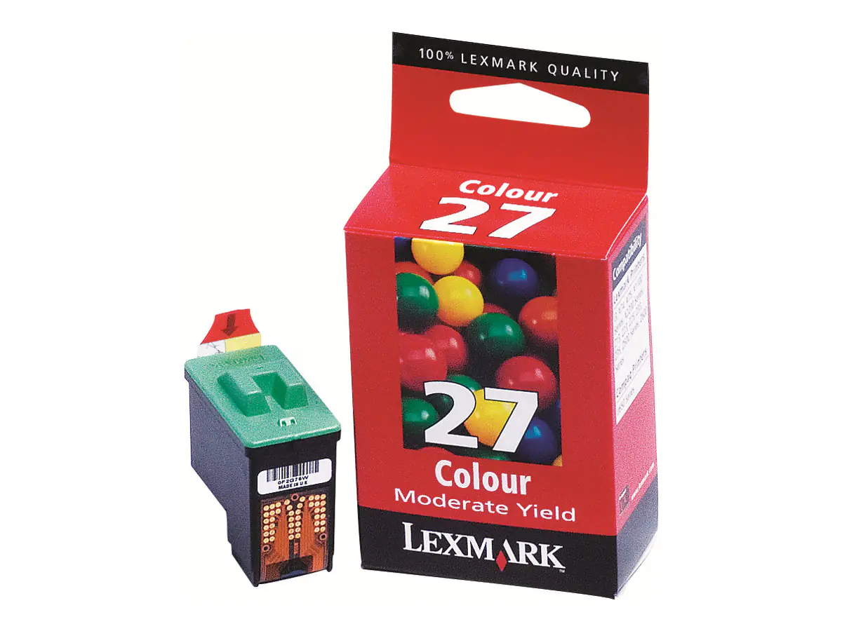 Lexmark Cartridge No. 27 - Farbe (Cyan, Magenta, Gelb) - Original - Tintenpatrone - für Lexmark i3, X1140, X1250, X1270, X1290, X2240, Z24, Z511, Z604, Z614, Z640, Z645, Z647