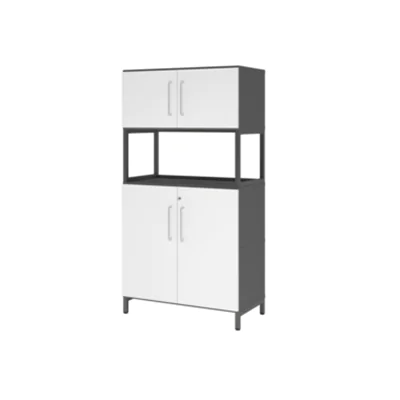 Hammerbacher Regalschrank FlexWall 800 x 1.532 x 417 mm (B x H x T) Flügeltür ohne Rollen Holz