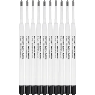 Westcott Großraummine 0,7mm XB schwarz ISO 12757-2 dokumentenecht 10 St./Pack.