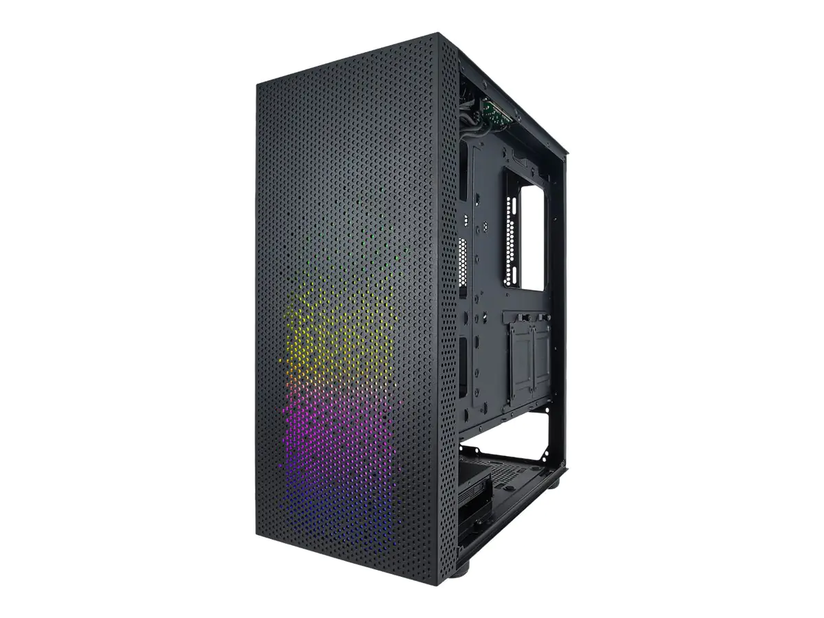 AZZA Celesta 340 - Mid tower - ATX - Seitenteil mit Fenster (gehärtetes Glas) - keine Spannungsversorgung (ATX) - Schwarz - USB/Audio