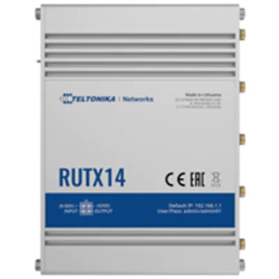 Teltonika RUTX14 - Router für Mobilfunknetz - Silber - Aluminium - Leistung - Status - WAN - Gig