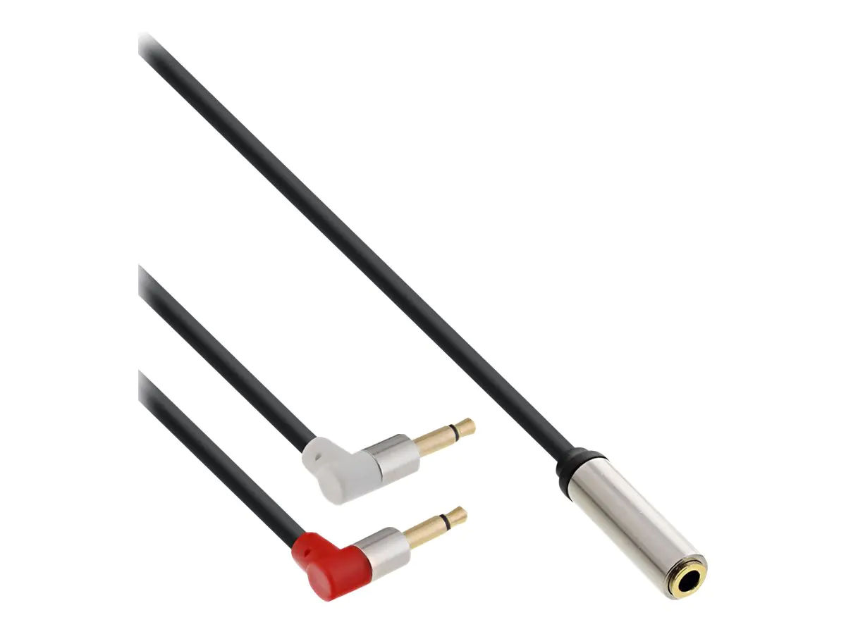 InLine Slim - Audiokabel - Mono Mini-Stecker (S) bis Stereo Mini-Klinkenstecker (R) - 2 m - Schwarz