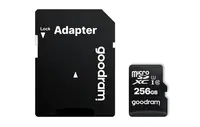 GOODRAM M1AA - Flash-Speicherkarte (SD-Adapter inbegriffen) - 256 GB - UHS-I U1 / Class10 - microSDXC UHS-I