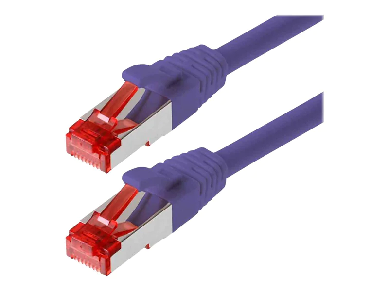 Helos - Patch-Kabel - RJ-45 (M) zu RJ-45 (M) - 3 m - SFTP, PiMF - CAT 6a - halogenfrei, geformt - lila