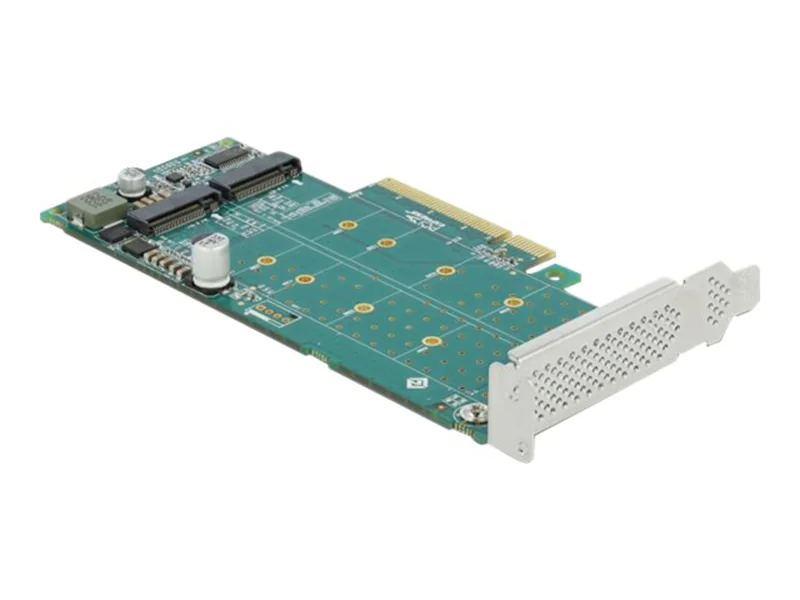 Delock PCI Express x8 Card to 2 x internal NVMe M.2 Key M - Bifurcation - Speicher-Controller - M.2 - M.2 NVMe Card - Low-Profile - PCIe 4.0 x8