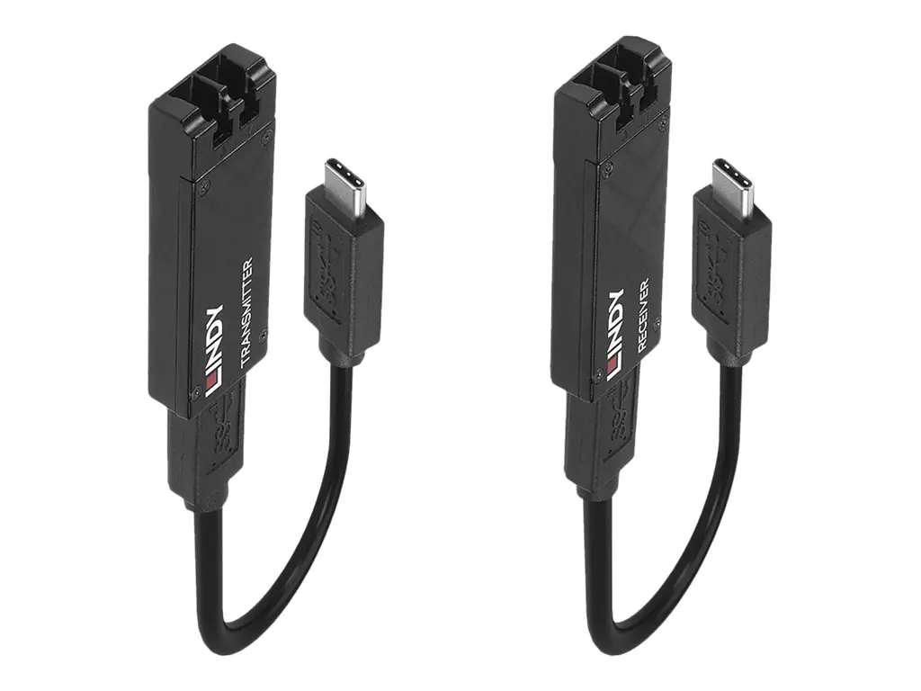 LINDY - Sender und Empfänger - USB-Erweiterung - USB 3.2 Gen 2 - über Glasfaser - bis zu 100 m