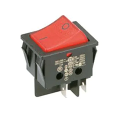 Bachmann 924.099 - Wippschalter - 2P - Schwarz - Rot - 250 V