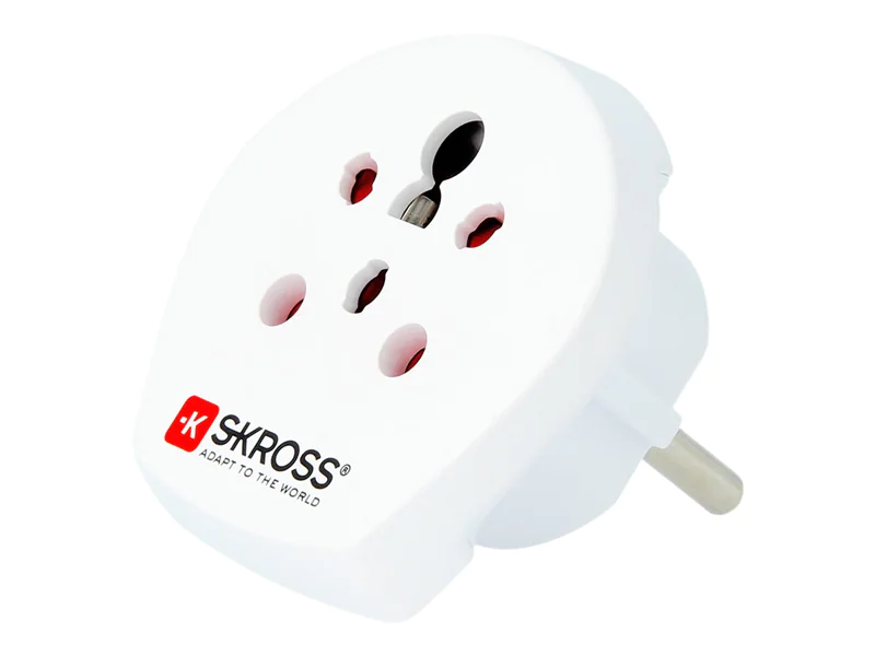 SKROSS 1.500217-E, Typ C (Euro-Stecker), Universal, Typ D (VK), Typ H (IL), Typ K (DK), 100 - 250 V, 10 A, Weiß 00186715