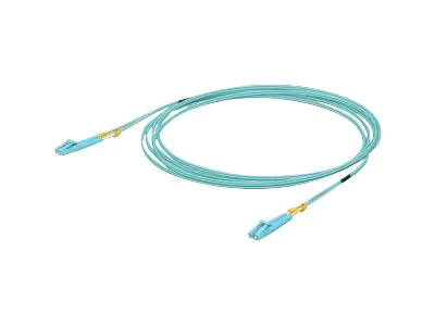 Ubiquiti UniFi - Patch-Kabel - LC/UPC Multi-Modus (M) bis LC/UPC Multi-Modus (M) - 3 m - Glasfaser - Duplex - 50/125 Mikrometer - OM3 - Innen - Aquamarin