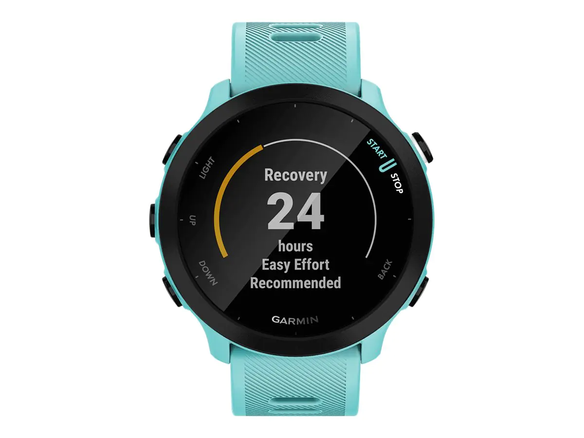 Garmin Forerunner 55 - Aqua green - Sportuhr mit Band - Silikon - aqua green - Anzeige 2.63 cm (1.04") - Bluetooth, ANT+ - 37 g